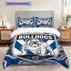 Canterbury Bulldogs Vzor Povlečení Sada Prošívaných Dek Quilt Cover Povlak na Polštář Domácí Dekorace Dárek k Narozeninám (1 * povlak na peřinu + 2 * povlak na polštář, bez jádra)
