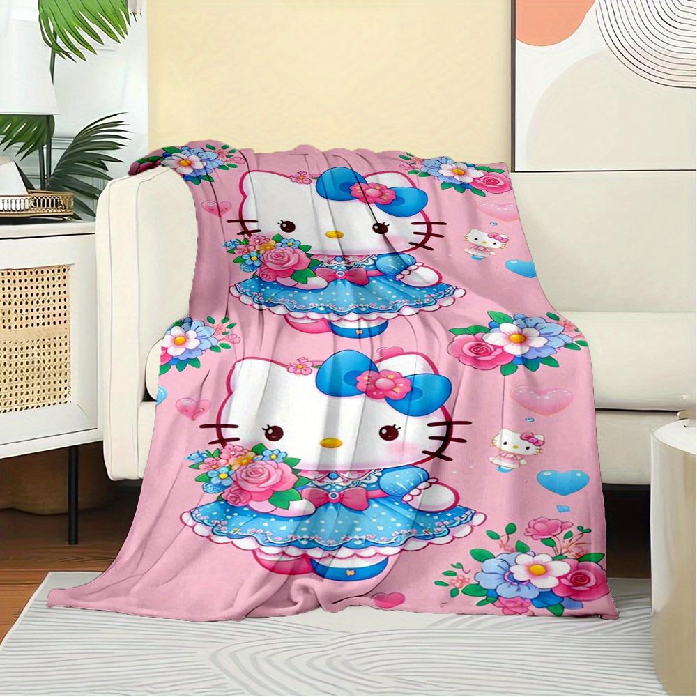 1pc Hello Kitty Bouquet Home Decor Blanket - Seasonal universal cozy washable gift for all ages, for all families, available in multiple siz