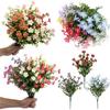Multicolor Artificial Flower Eucalyptus Leaves Silk Petals Floral Arrangement Simulation Flower Green Leaves Photo Props