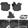 Cartist 3D Floor Mats for Toyota Hiace 200 Series Compatible with and 8th Generation 2004 and TPE Material Custom Easy Protective Car 3PSC Pattern