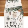 Christmas Table Runner with Santa and Tree Design