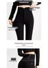 High-Waisted Black Slimming Leggings for Women - Spring 2026 Slim-Fit Pencil Style, Elastic, Tight-Fitting.