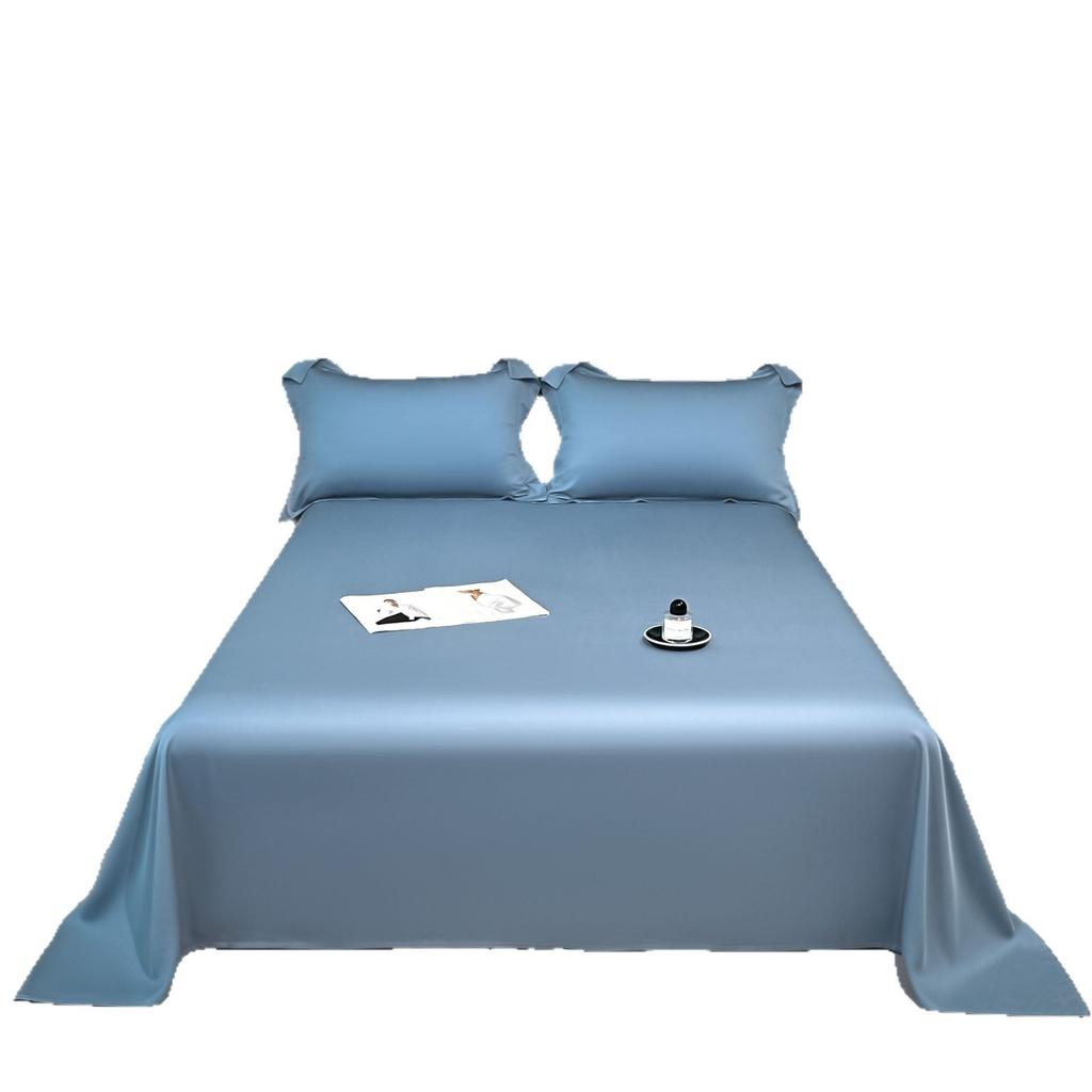 Washed Ice Silk Bed Sheet Summer Cooling Home Bedroom Student Dorm Machine Washable Set