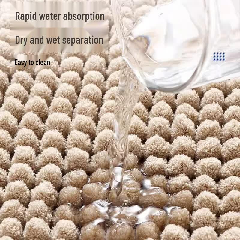 Kadife Emici Kaymaz Banyo Paspası