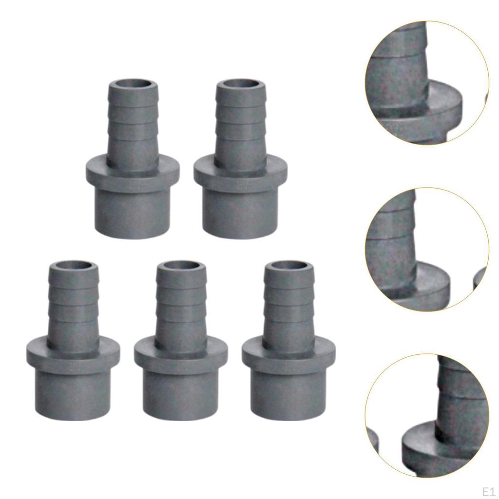 5Pcs PVC Pond Pool Hose Pipe Adaptors Accessory Replace Parts Hosetail Connector Barb Tail