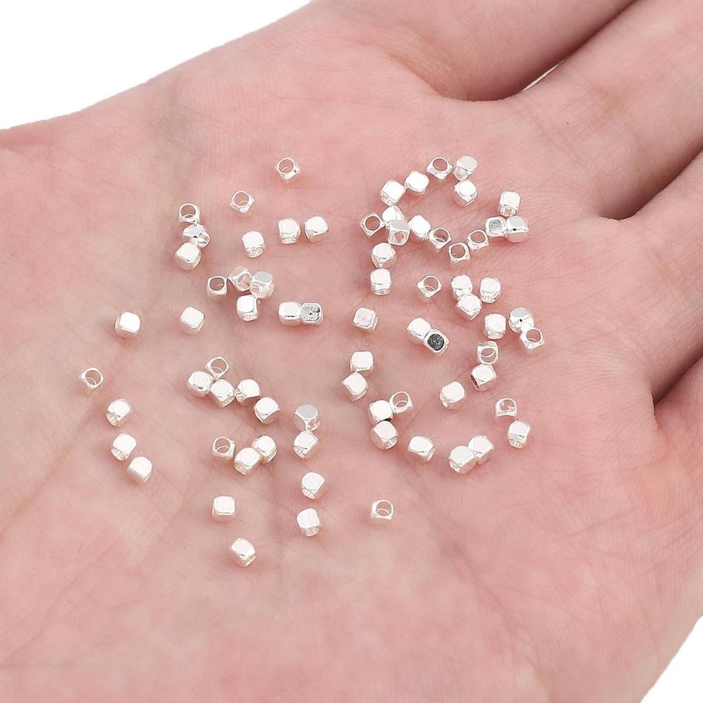 Copper Square Cut Ball Beads for DIY Jewelry Making Craft 10 Pcs