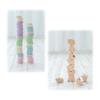 Wooden toy key ring de animal animal ring base set stacking stick insertion string loop animal wooden toy number kazu abacus kazu play fingertip