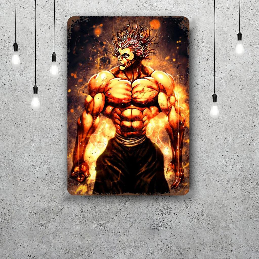 baki hanma Metal Signs wall decor Vintage Tin Signs Captain Metal Poster Decor for Bar Pub Club Wall Decoration