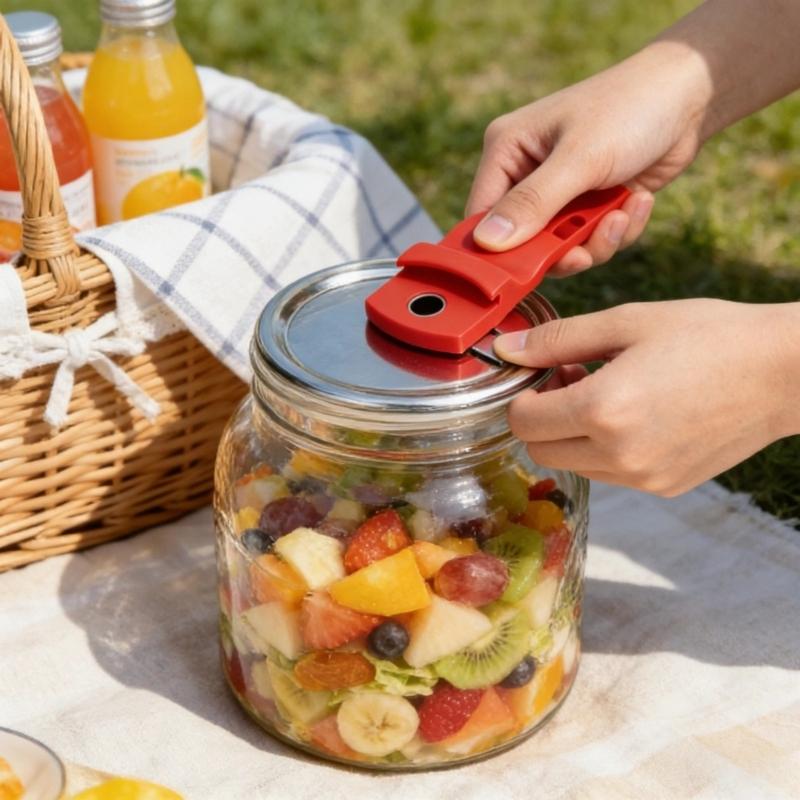 Mason Jar Opener with Magnet for Canning Lid Releases Vacuum Seal for Standard Wide Mouth Lid Easy Opening and Storage
