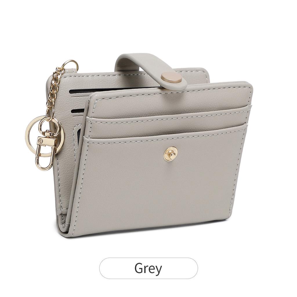 New Anti-theft Brush Women's Wallet Double Fold Ultra-thin Credit Card Bag Simple and Portable Student Change Bag