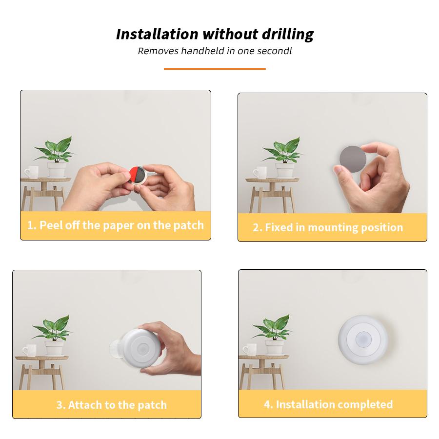 LED Night Lights Touch Dimmable White/Warm Light Emergency Lighting USB Charging Wireless Magentic Suction Use Night Lantern