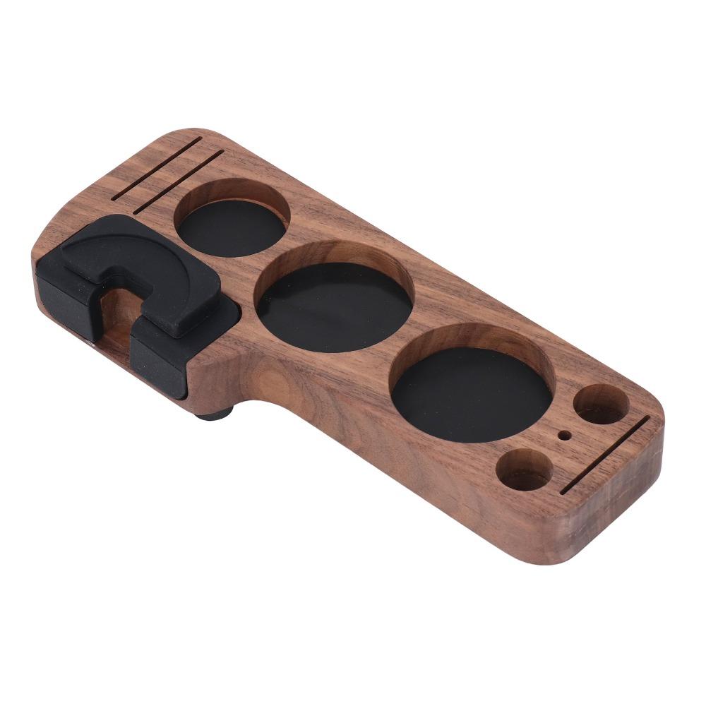 Walnut Wood Tamper Station Base 51mm 54mm 58mm Portafilter Stand Base Barista Use
