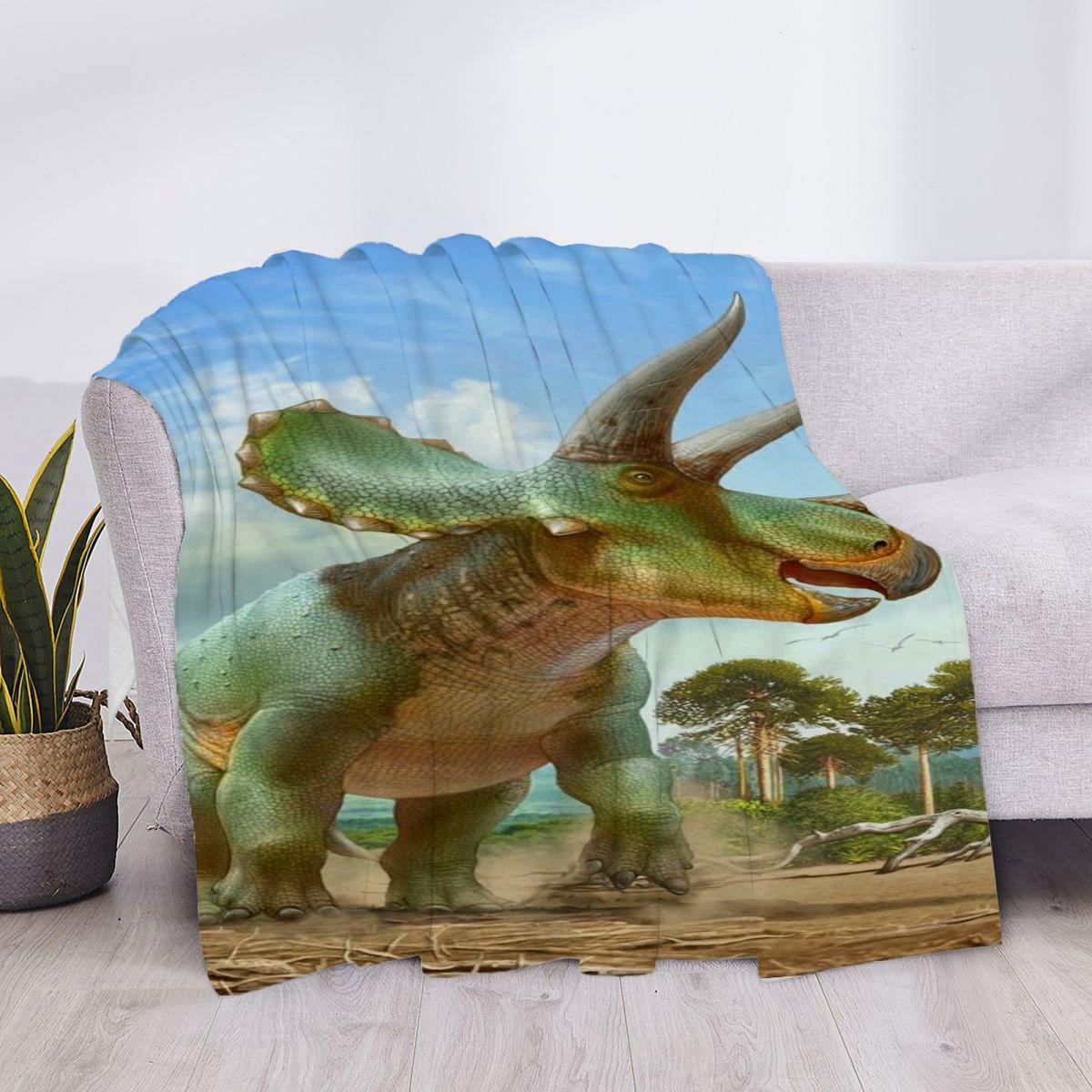 Cute Blanket Dinosaur Bed Blankets & Throws Plaid Throw Sofa Knee Fluffy Soft Microfiber Star H Anime Luxury Cover Child Home 30x40in