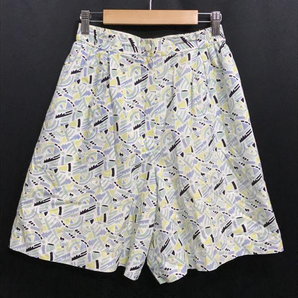 Chloe GOLF Printed Culotte Shorts 9 Women’s M White Green Golf Wear Pants Skirt(USED)