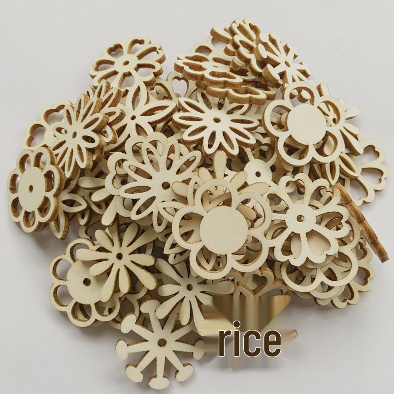 

Origin Source Wooden Flower Slice Educational DIY Toy: Handmade Painting & Sticker Creative Model for Kids 50 pieces per pack