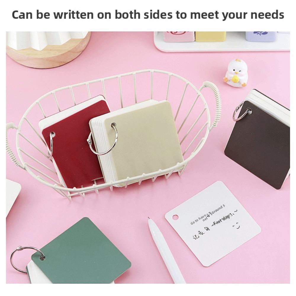 Portable Pocket Memo Pads 80 Sheets Blank Index Card  for Memory Learning Studying