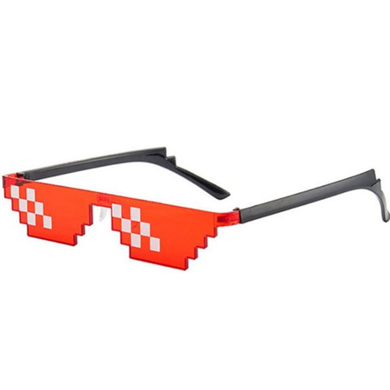 Funny Thug Life Sunglasses Pixelated Men Women Brand Party Eyeglasses Mosaic Vintage Eyewear Unisex Gift Toy Glasses Kids Gift