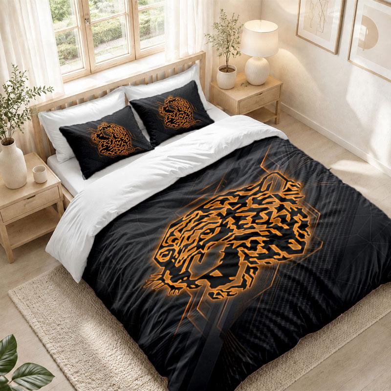 Bedding Set 1 Duvet Cover 2 Pillowcases Hull FC Print Bedroom Home Decoration