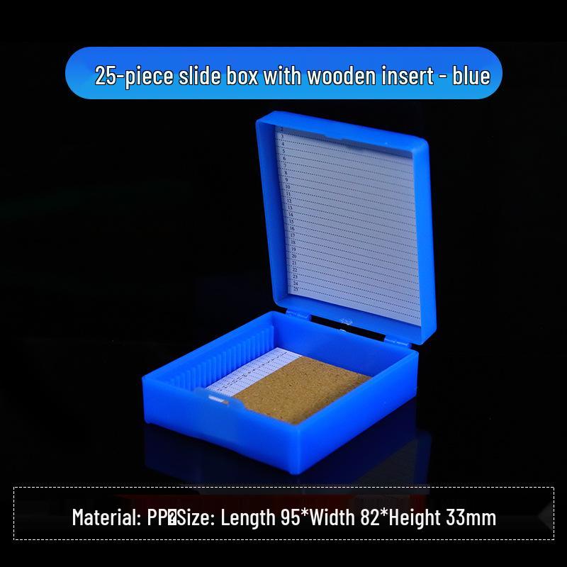 Buckle Slide Box: Holds 5/10/12/25/50/100 Microscope Slides with Secure Storage