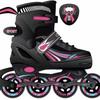 Adjustable Inline Roller Skates for Kids & Adults - Beginner Friendly