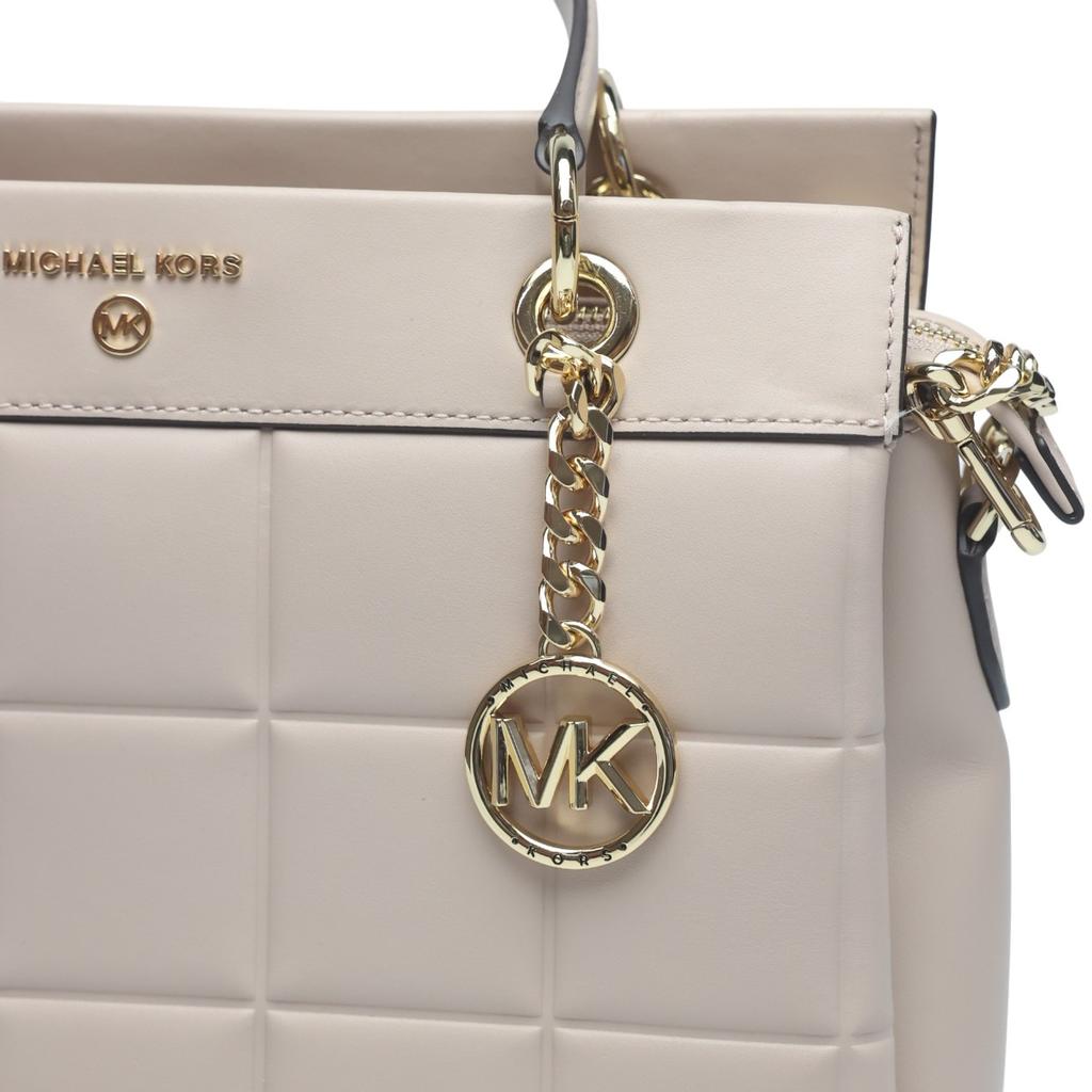 Michael Kors quilting Shoulder Bag Handbag leather pink beige Women 30FIGUSS6L Used