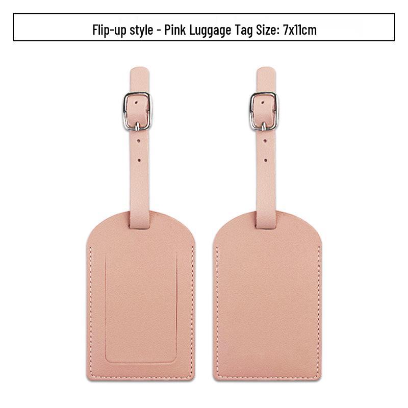Customizable PU Leather Luggage Tag with Anti-Lost Feature and Airplane Design