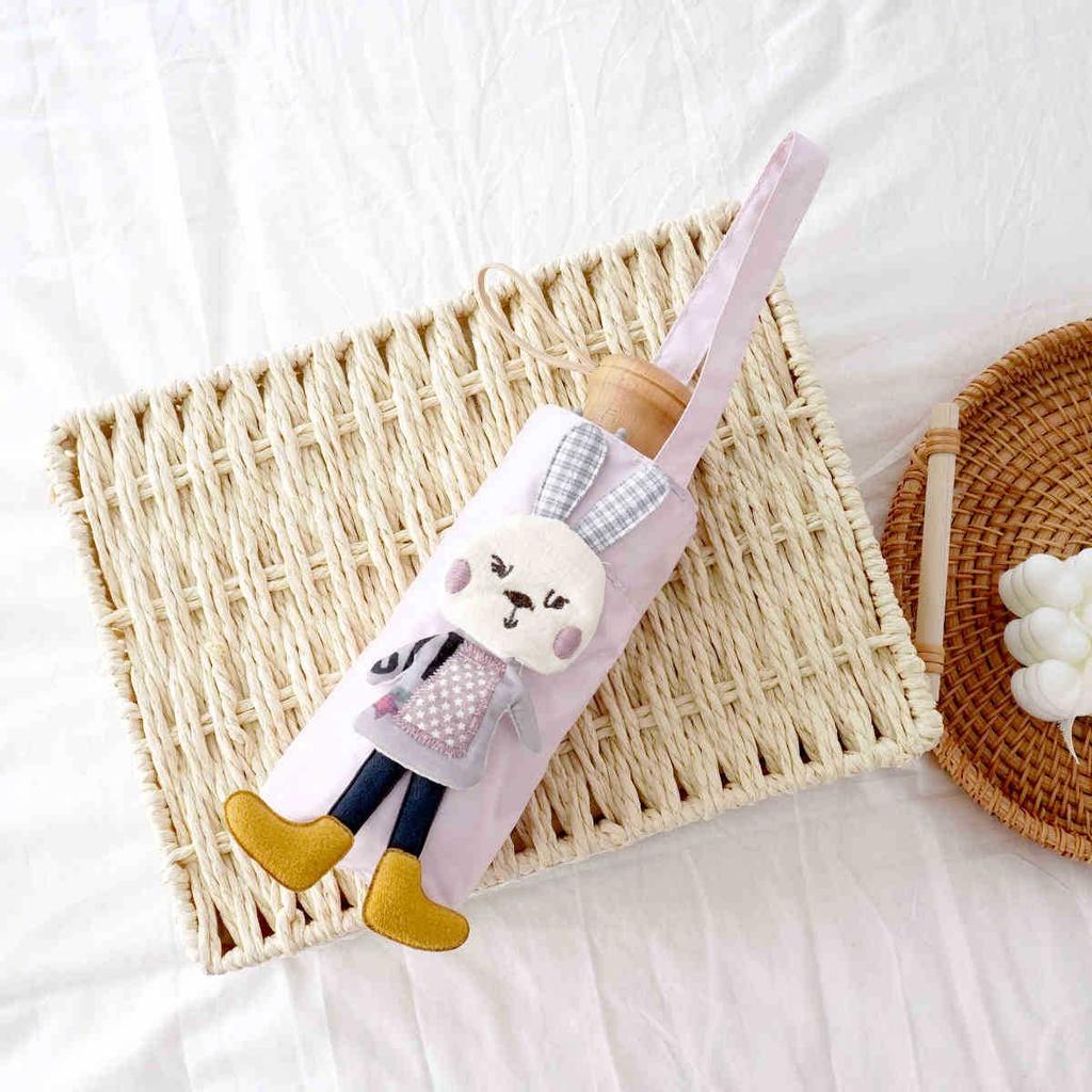 Japanese Stelu Cartoon Doll Rabbit Sun Umbrella Anti-Ultraviolet Small Carry Bag Portable 50% Off Sun Umbrella