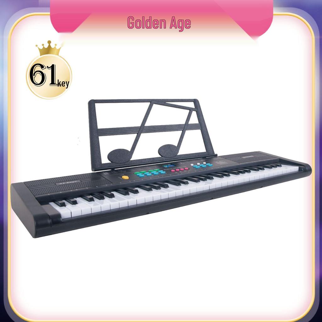 Rechargeable 61-Key Children's Electronic Keyboard with Microphone - Musical Toy Piano Gift