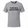 Natural Selection Printing Man T-shirts Evolution Graphic T Shirts Fashion Streetwear Harajuku Tops Male Oversized Clothing