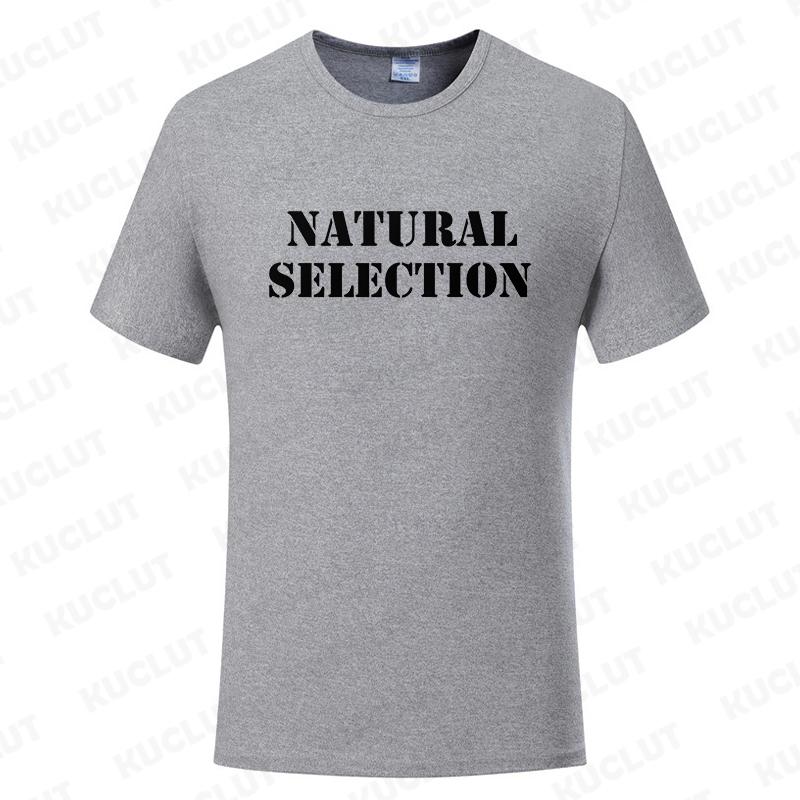 Natural Selection Printing Man T-shirts Evolution Graphic T Shirts Fashion Streetwear Harajuku Tops Male Oversized Clothing