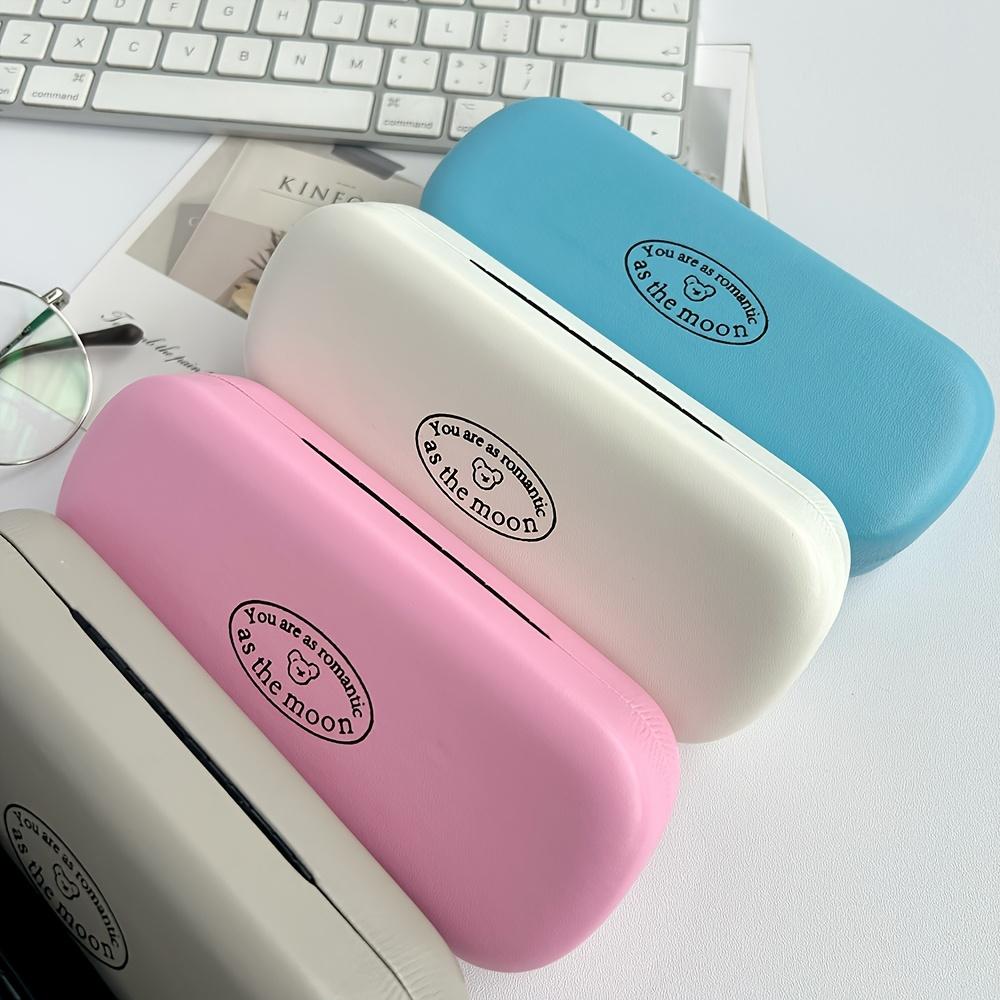 Brillenetui aus Kunstleder, Tragbare Cartoon-Bär Brillenaufbewahrungsbox, Hochwertiges Schlichtes Nischendesign, Creme-Stil für Damen