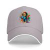 Chucky Horror Movie Character Baseball Cap Black Adjustable Hat with Colorful Splash Design for Fans of Classic Horror Films