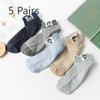 5 Pairs of Summer Thin Socks Men's Cotton Mesh Breathable Models Sports and Leisure Old Man Cloth Label Short Men's Boat Socks