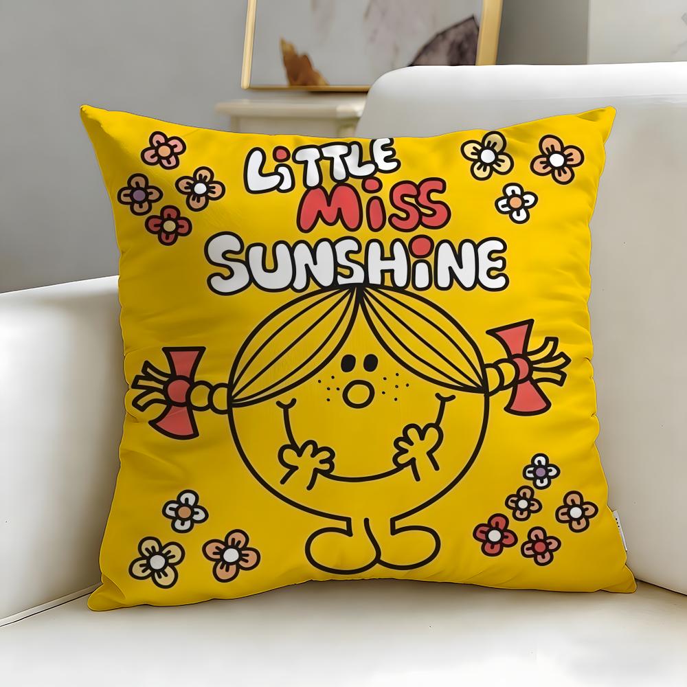 

Мультяшная наволочка MrMen и Little Miss Мягкая Легко стирающаяся Наволочка Универсальная для Дивана Кровати Путешествий и Офиса 30X30cm