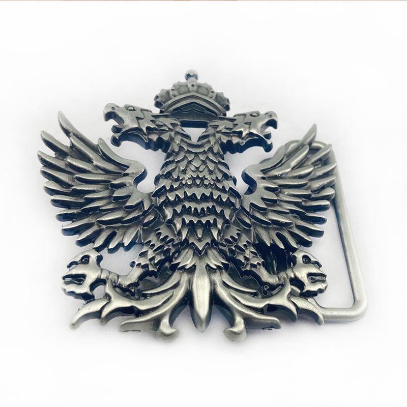 Double-Headed Eagle Leather Belt Buckle for Men & Women - Retro Style