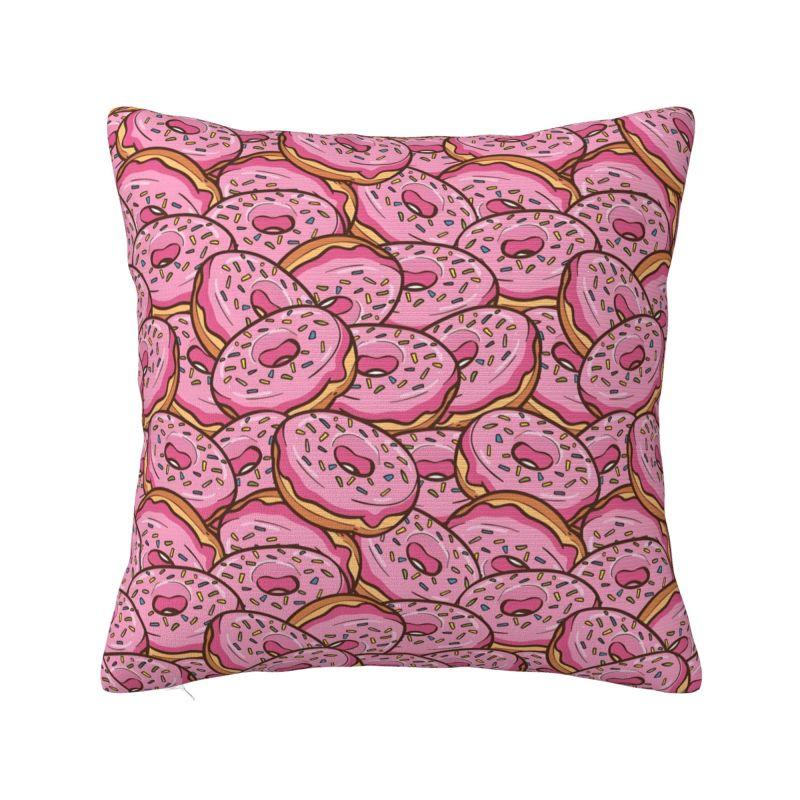 Custom Chocolate Donut Doughnut Cushion Covers Funny Pattern Food Soft Nordic Pillow Case Home Decor