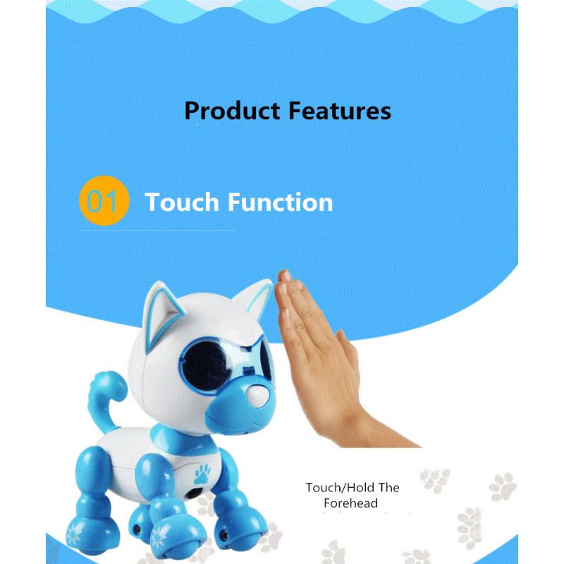 Elektronické LED oči Zvuk Nahrávání spánku Roztomilá hračka Indukční Smart Puppy Robotický pes