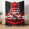 Arsenal F.C Theme Printed Blanket - Perfect for Couch, Bed, Travel & Outdoor Use | Machine Washable, Cozy & Durable.