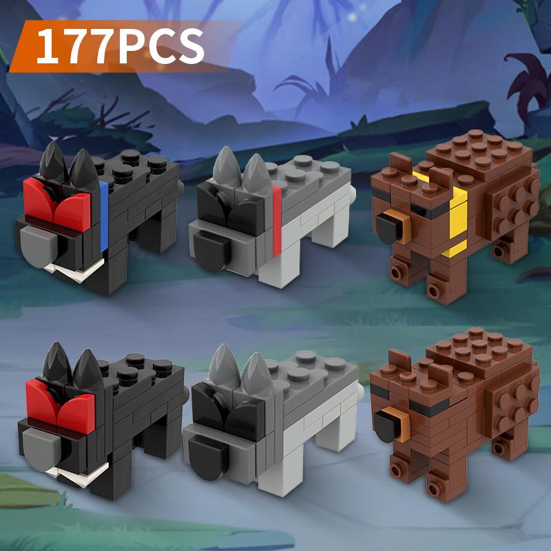 2026 New 99 Night in Forest Action Figures Building Blocks Full Fantasy Animal Model Kids STEM Assemble Toys for Kids Xmas Gift