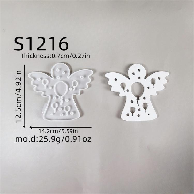 Silicone Mould Epoxy Resin Tool Angel with Heart Star Casting Molds Plasters Molds Craft Supply