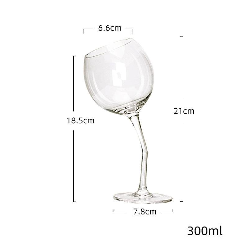 2Pcs 300ml Crystal Goblet Folded Feet Red Wine Glass Cup Burgundy Bordeaux Champagne Glasses Wedding Party Birthday Couple Gifts