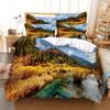 Tree Duvet Cover Set Snow Winter Style Beautiful Landscape 3D Print Polyester Comforter Cover King Queen Full Size For Kid Boy
