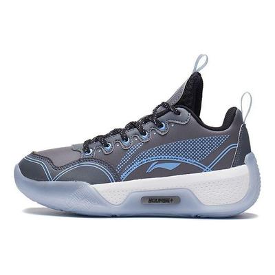 Li Ning Yu Shuai Χαμηλά Ελαφριά Μπασκετικά Παπούτσια Υψηλής Ανθεκτικότητας Παιδικά Μπασκετικά Παπούτσια Γκρι Μπλε YKBS058-15