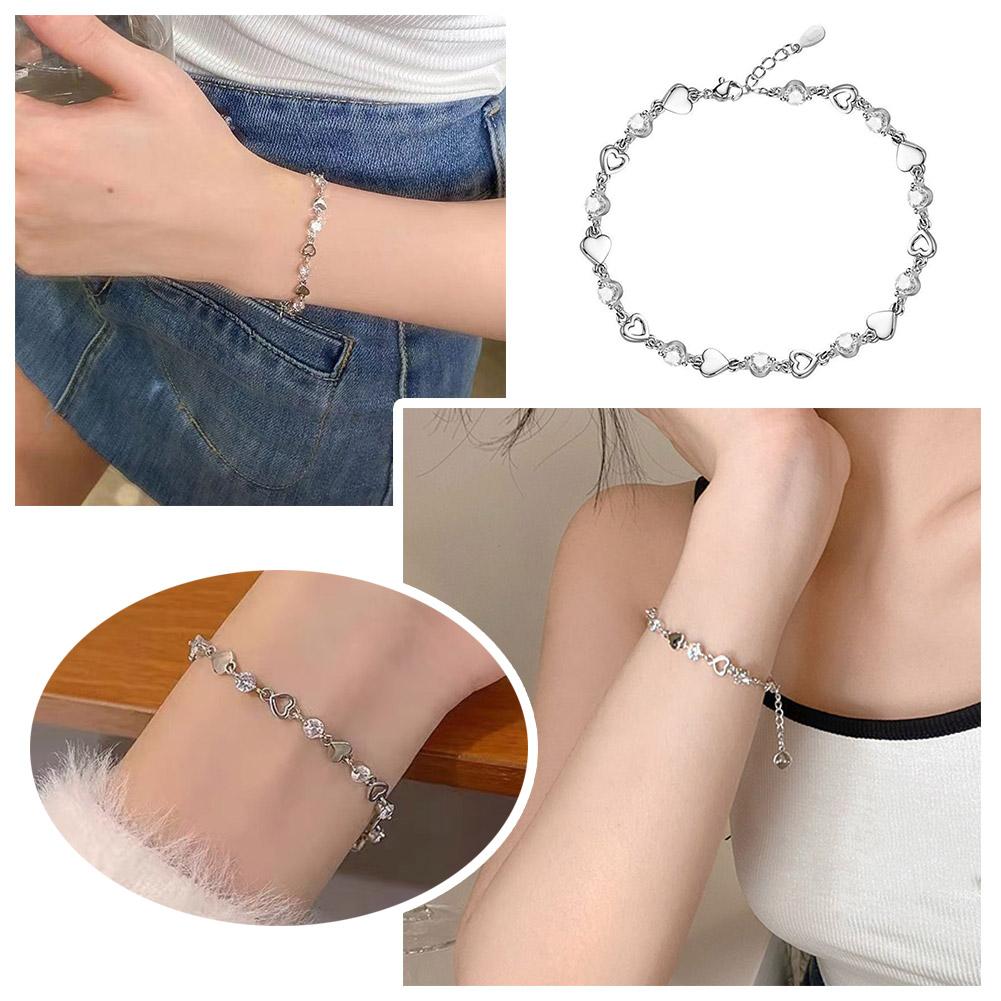 Fashion Hollow Heart Bracelets For Women Man Fresh Bracelet Personality Round Bead Bracelet Jewelry Accessories Christmas Gifts