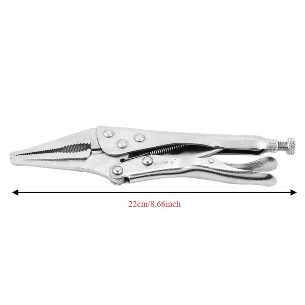 9 Inch Needle Nose Locking Pliers Hardened Teeth Vise Grips Long Nose Locking Pliers  Narrow Spaces