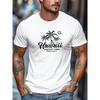 T-shirt décontracté d'été pour homme avec un design Hawaii Positive Vibes