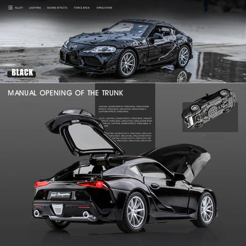 Diecast 1/32 Alloy Model Cars Toys Toyota Supra JDM Miniature Dream Supercar for Children Collectible Gifts Metal Vehicles Boys Hottoys