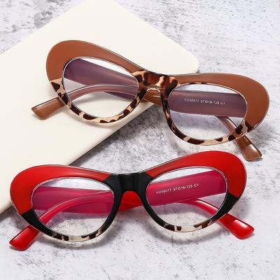 Modne okulary przeciwsłoneczne w stylu vintage, kocie oczy, owalne oprawki, osobowość, okulary przeciwsłoneczne w cukierkowym kolorze, damskie modne okulary przeciwsłoneczne damskie