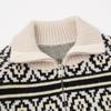 Mens Ethnic Jacquard Cardigan Loose Streetwear Knit Jacket Fall
