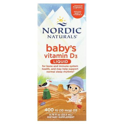 Infant Vitamin D3, Liquid Vitamin D, 10 Mcg (400 IU), 22.5 Ml (0.76 Fl Oz)